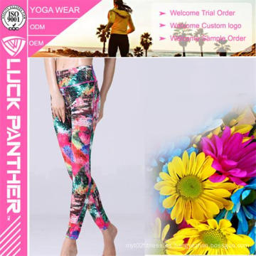 Pantalones de la aptitud de la yoga de las mujeres de la moda que funcionan con las polainas del deporte